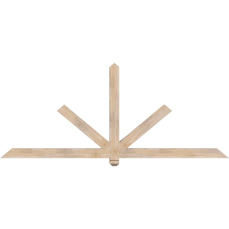 Ekena Millwork Kennewick Smooth Timber Gable Bracket, Douglas Fir, 84"W x 35"H x 3 1/2"D x 3 1/2"F, 10/12 Pitch GBW084X35X0404KEN00SDF